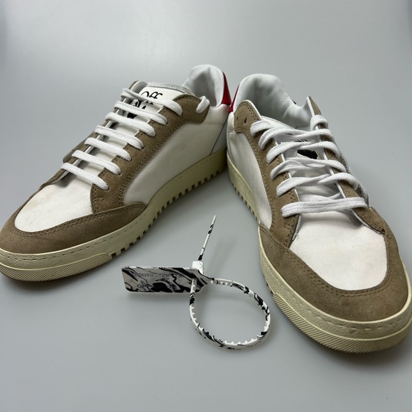 Off-White 5.0 Sneakers White/Red Canvas/Suede Men’s EU 41/US 8